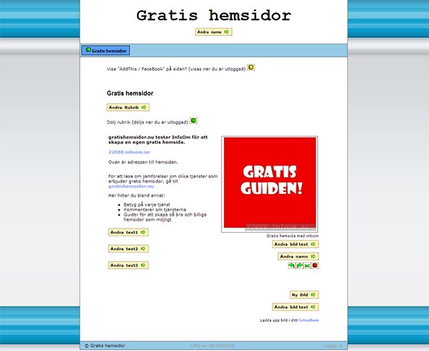 gratis sida med infoom